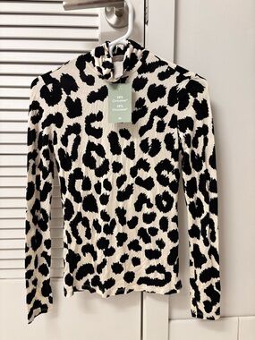 H&M Animal Print Turtleneck